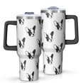 thumbnail image 1 of OBREWU Cute Bulldog Tumbler with Handle and Lid,Cute Bulldog 40oz Double Wall Vacuum Insulated Tumbler,Cups Gift for Women and Men, 1 of 7