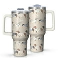 thumbnail image 1 of OBREWU Cute Cartoon Dachshund Tumbler with Handle and Lid,Cute Cartoon Dachshund 40oz Double Wall Vacuum Insulated Tumbler,Cups Gift for Women and Men, 1 of 7