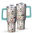 thumbnail image 1 of OBREWU Cute Pitbull Terriers Dog and Flower Tumbler with Handle and Lid,Cute Pitbull Terriers Dog and Flower 40oz Double Wall Vacuum Insulated Tumbler,Cups Gift for Women and Men, 1 of 7