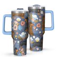 thumbnail image 1 of OBREWU Dachshund and Flower Tumbler with Handle and Lid,Dachshund and Flower 40oz Double Wall Vacuum Insulated Tumbler,Cups Gift for Women and Men, 1 of 7