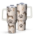 thumbnail image 1 of OBREWU Dachshund and Paws Tumbler with Handle and Lid,Dachshund and Paws 40oz Double Wall Vacuum Insulated Tumbler,Cups Gift for Women and Men, 1 of 7