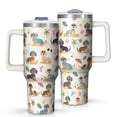 thumbnail image 1 of OBREWU Dachshunds on the Beach Tumbler with Handle and Lid,Dachshunds on the Beach 40oz Double Wall Vacuum Insulated Tumbler,Cups Gift for Women and Men, 1 of 7