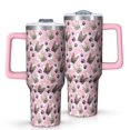 thumbnail image 1 of OBREWU French Bulldog Cute Bone Paw Print Tumbler with Handle and Lid,French Bulldog Cute Bone Paw Print 40oz Double Wall Vacuum Insulated Tumbler,Cups Gift for Women and Men, 1 of 7