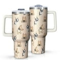 thumbnail image 1 of OBREWU French Bulldog Dog Tumbler with Handle and Lid,French Bulldog Dog 40oz Double Wall Vacuum Insulated Tumbler,Cups Gift for Women and Men, 1 of 7