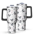 thumbnail image 1 of OBREWU French Bulldog Tumbler with Handle and Lid,French Bulldog 40oz Double Wall Vacuum Insulated Tumbler,Cups Gift for Women and Men, 1 of 7