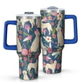 thumbnail image 1 of OBREWU Golden Retriever Dog and Flower Tumbler with Handle and Lid,Golden Retriever Dog and Flower 40oz Double Wall Vacuum Insulated Tumbler,Cups Gift for Women and Men, 1 of 7