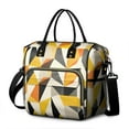 thumbnail image 1 of OBREWU Modern Art Geometric Women's Insulated Leakproof Large Lunch Bag, Oxford Cloth, 1 of 7