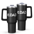 thumbnail image 1 of OBREWU Number 1 Dad Tumbler with Handle and Lid,40oz Number 1 Dad Double Wall Vacuum Insulated Tumbler,Number 1 Dad Cups Gift for Women and Men, 1 of 7