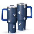 thumbnail image 1 of OBREWU Paw Print Tumbler with Handle and Lid,Paw Print 40oz Double Wall Vacuum Insulated Tumbler,Cups Gift for Women and Men, 1 of 7