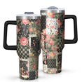 thumbnail image 1 of OBREWU Pioneer Flower Tumbler with Handle and Lid,40oz Pioneer Flower Double Wall Vacuum Insulated Tumbler,Pioneer Flower Cups Gift for Women and Men, 1 of 7