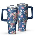 thumbnail image 1 of OBREWU Pioneer Flower Tumbler with Handle and Lid,40oz Pioneer Flower Double Wall Vacuum Insulated Tumbler,Pioneer Flower Cups Gift for Women and Men, 1 of 7
