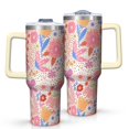 thumbnail image 1 of OBREWU Pioneer Flower Tumbler with Handle and Lid,40oz Pioneer Flower Double Wall Vacuum Insulated Tumbler,Pioneer Flower Cups Gift for Women and Men, 1 of 7