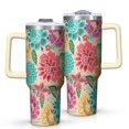 thumbnail image 1 of OBREWU Pioneer Flower Tumbler with Handle and Lid,40oz Pioneer Flower Double Wall Vacuum Insulated Tumbler,Pioneer Flower Cups Gift for Women and Men, 1 of 7