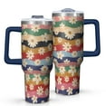 thumbnail image 1 of OBREWU Pioneer Flower Tumbler with Handle and Lid,40oz Pioneer Flower Double Wall Vacuum Insulated Tumbler,Pioneer Flower Cups Gift for Women and Men, 1 of 7