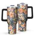 thumbnail image 1 of OBREWU Pioneer Flower Tumbler with Handle and Lid,40oz Pioneer Flower Double Wall Vacuum Insulated Tumbler,Pioneer Flower Cups Gift for Women and Men, 1 of 7