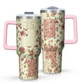 thumbnail image 1 of OBREWU Pioneer Flower Tumbler with Handle and Lid,40oz Pioneer Flower Double Wall Vacuum Insulated Tumbler,Pioneer Flower Cups Gift for Women and Men, 1 of 7