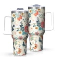 thumbnail image 1 of OBREWU Pioneer Flower Tumbler with Handle and Lid,40oz Pioneer Flower Double Wall Vacuum Insulated Tumbler,Pioneer Flower Cups Gift for Women and Men, 1 of 7