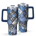 thumbnail image 1 of OBREWU Pioneer Flower Tumbler with Handle and Lid,40oz Pioneer Flower Double Wall Vacuum Insulated Tumbler,Pioneer Flower Cups Gift for Women and Men, 1 of 7