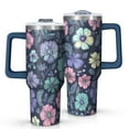 thumbnail image 1 of OBREWU Pioneer Flower Tumbler with Handle and Lid,Pioneer Flower 40oz Double Wall Vacuum Insulated Tumbler,Cups Gift for Women and Men, 1 of 7