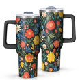 thumbnail image 1 of OBREWU Pioneer Flower Tumbler with Handle and Lid,Pioneer Flower 40oz Double Wall Vacuum Insulated Tumbler,Cups Gift for Women and Men, 1 of 7