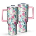 thumbnail image 1 of OBREWU Pioneer Flower Tumbler with Handle and Lid,Pioneer Flower 40oz Double Wall Vacuum Insulated Tumbler,Cups Gift for Women and Men, 1 of 7