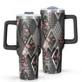 thumbnail image 1 of OBREWU Pioneer Flower Tumbler with Handle and Lid,Pioneer Flower 40oz Double Wall Vacuum Insulated Tumbler,Cups Gift for Women and Men, 1 of 7