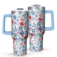 thumbnail image 1 of OBREWU Pioneer Flower Tumbler with Handle and Lid,Pioneer Flower 40oz Double Wall Vacuum Insulated Tumbler,Cups Gift for Women and Men, 1 of 7