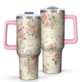 thumbnail image 1 of OBREWU Pioneer Flower Tumbler with Handle and Lid,Pioneer Flower 40oz Double Wall Vacuum Insulated Tumbler,Cups Gift for Women and Men, 1 of 7