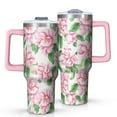 thumbnail image 1 of OBREWU Pioneer Flower Tumbler with Handle and Lid,Pioneer Flower 40oz Double Wall Vacuum Insulated Tumbler,Cups Gift for Women and Men, 1 of 7