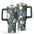 thumbnail image 1 of OBREWU Pioneer Flower Tumbler with Handle and Lid,Pioneer Flower 40oz Double Wall Vacuum Insulated Tumbler,Cups Gift for Women and Men, 1 of 7