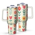 thumbnail image 1 of OBREWU Pioneer Flower Tumbler with Handle and Lid,Pioneer Flower 40oz Double Wall Vacuum Insulated Tumbler,Cups Gift for Women and Men, 1 of 7