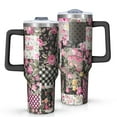 thumbnail image 1 of OBREWU Pioneer Flower Tumbler with Handle and Lid,Pioneer Flower 40oz Double Wall Vacuum Insulated Tumbler,Cups Gift for Women and Men, 1 of 7