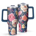 thumbnail image 1 of OBREWU Pioneer Flower Tumbler with Handle and Lid,Pioneer Flower 40oz Double Wall Vacuum Insulated Tumbler,Cups Gift for Women and Men, 1 of 7