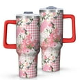 thumbnail image 1 of OBREWU Pioneer Flower Tumbler with Handle and Lid,Pioneer Flower 40oz Double Wall Vacuum Insulated Tumbler,Cups Gift for Women and Men, 1 of 7