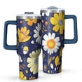 thumbnail image 1 of OBREWU Pioneer Flower Tumbler with Handle and Lid,Pioneer Flower 40oz Double Wall Vacuum Insulated Tumbler,Cups Gift for Women and Men, 1 of 7
