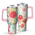 thumbnail image 1 of OBREWU Pioneer Flower Tumbler with Handle and Lid,Pioneer Flower 40oz Double Wall Vacuum Insulated Tumbler,Cups Gift for Women and Men, 1 of 7