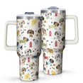 thumbnail image 1 of OBREWU Rover Cream Dogs Bone Tumbler with Handle and Lid,Rover Cream Dogs Bone 40oz Double Wall Vacuum Insulated Tumbler,Cups Gift for Women and Men, 1 of 7