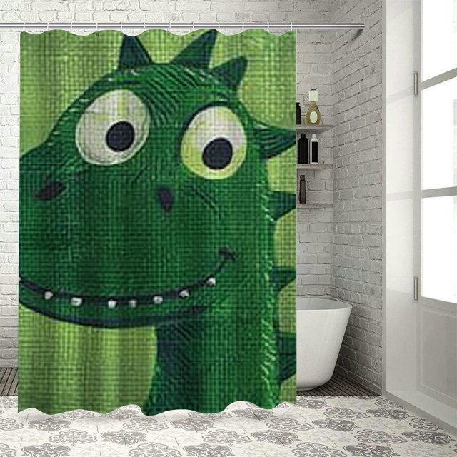 OBREWY Dinosaur Shower Curtain Multiple Sizes 100 Polyester Fiber