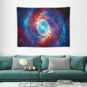 OBREWY  Galaxy Space Tapestry Blue Starry Sky Tapestry UV Reactive Nebula Universe Wall Tapestry Trippy Eye Tapestry Wall Hanging for Bedroom Home Decor