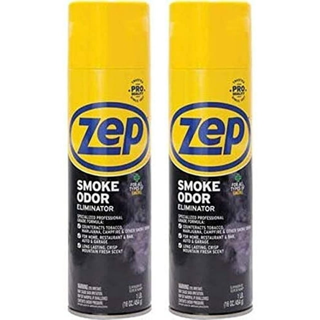 OBS Zep Smoke Odor Eliminator Aerosol 16 Ounce (Pack of 2) ZUSOE16