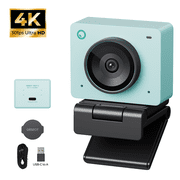 OBSBOT Meet 2 4K Webcam for PC with 1/2" Sensor, AI Framing, Autofocus, HDR, Dual Mic, 60fps for Streaming Meeting Gaming Aurora Green