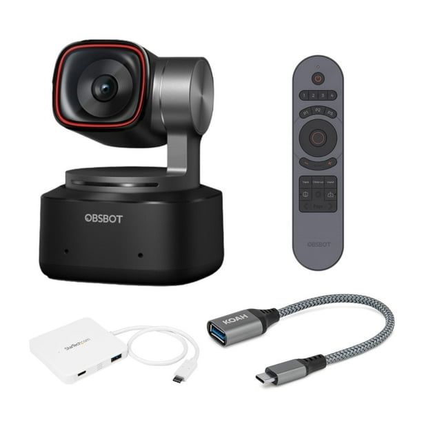 OBSBOT TINY 公式ケース付き OBSBOT Tiny 2 AI-Powered PTZ 4K Webcam Bundle with Smart