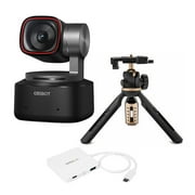 OBSBOT Tiny 2 AI-Powered PTZ 4K Webcam with Dual Native ISO Technology and Dynamic Gesture Bundle with OBSBOT Tiny 2 AI- Powered PTZ 4K Webcam and Koah Joey Mini Extendable Tripod 3 Items