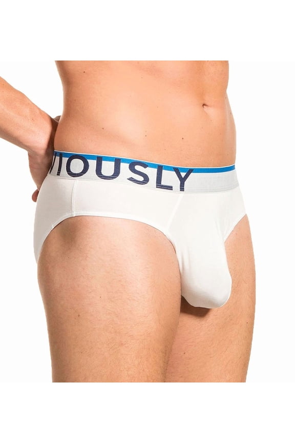 Men's Obviously B02-1A EveryMan AnatoMAX Brief (White S)