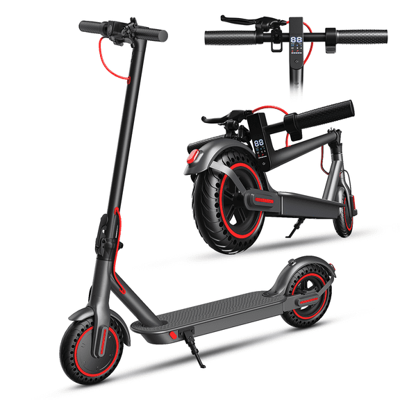 OBX 350W Electric Scooter for Adults, 18MPH & 16 Miles Long Range, 8.5" Solid Tires, Folding Commuting E-Scooter with Dual Brake System & App Control