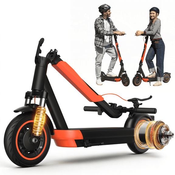 OBX 800W Electric Scooter for Adults,21 MPH Top Speed,22 Miles Long Range,10'' Pneumatic Tires Foldable Commuter E-Scooter with APP and Braking