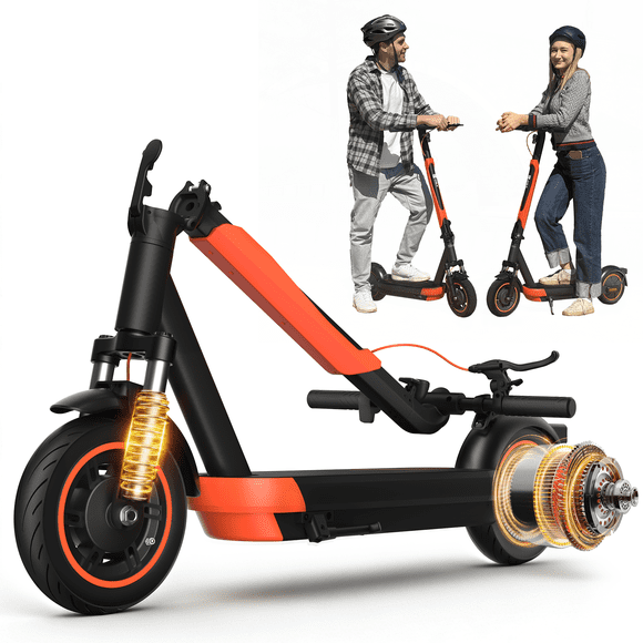 OBX 800W Electric Scooter for Adults,21 MPH Top Speed,22 Miles Long Range,10'' Pneumatic Tires Foldable Commuter E-Scooter with APP and Braking