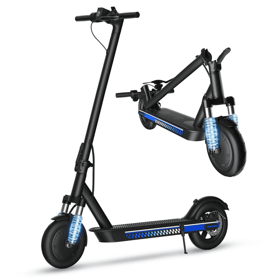 Electric Scooter for Adults,350W 21 Miles Range,19MPH Speed,8.5 Pneumatic Tires Foldable Commuting E-Scooter with Front Suspension & App Control