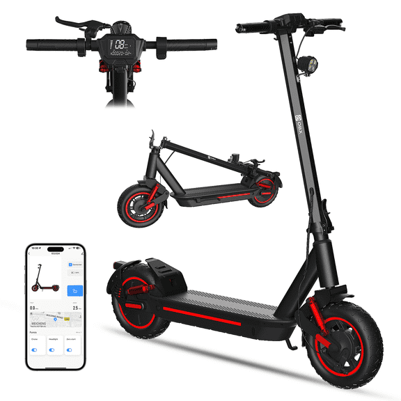 OBX Off Road Electric Scooter for Adults,1200W,30 MPH & 33 Miles Range,10Pneumatic Tire,Foldable Commuting E-Scooter with APP Control &Turn Signals