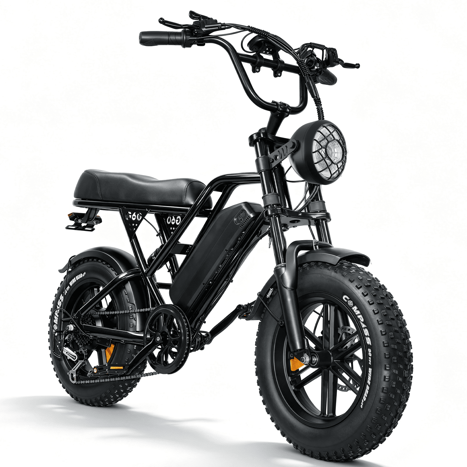 OBX Electric Bike for Adults 500W Motor 20MPH 36V 13AH Removable Battery 16" Fat Tire Ebike with Shimano 7-Speed & Dual Suspension